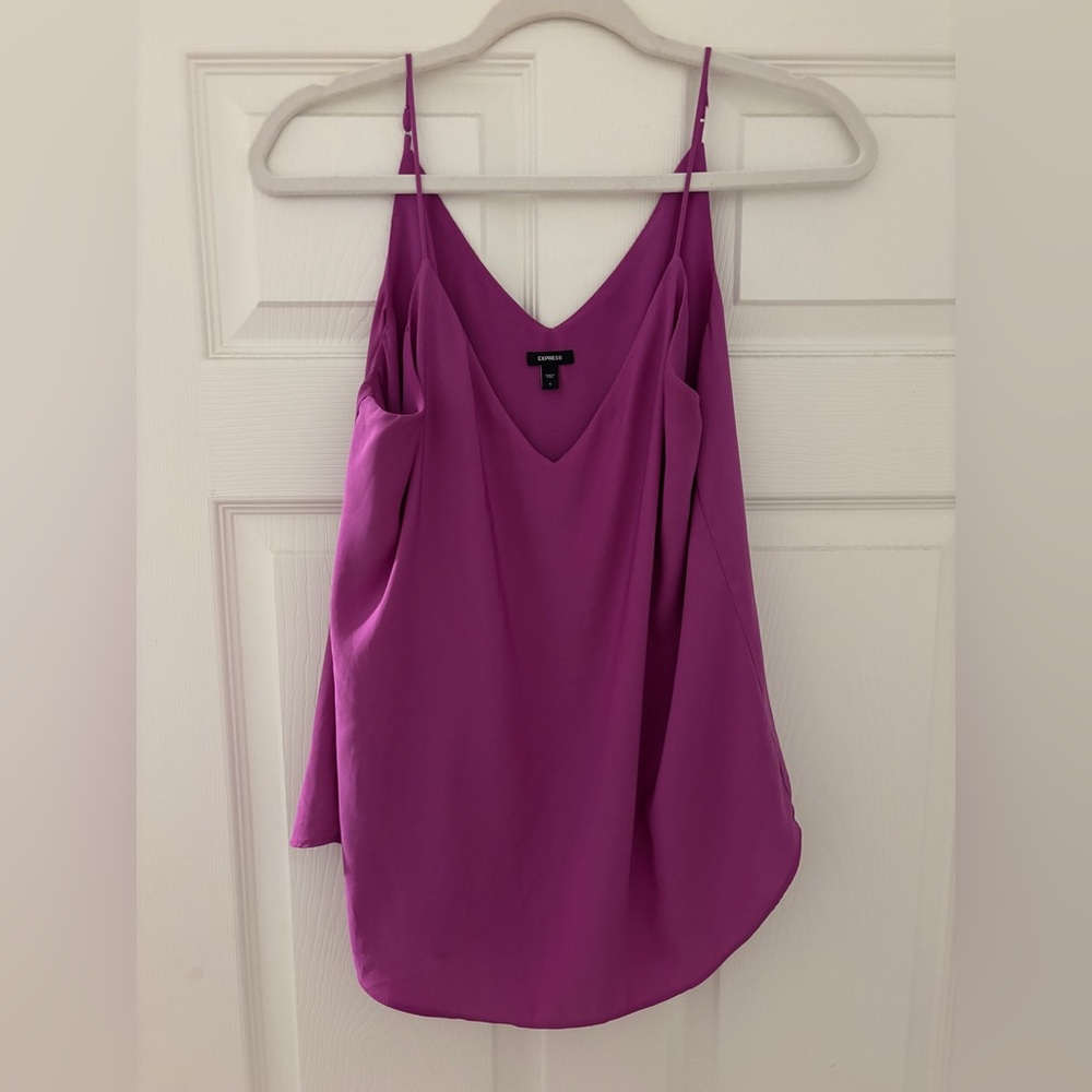 Express Pink Asymmetrical Camisole Sleeveless Top